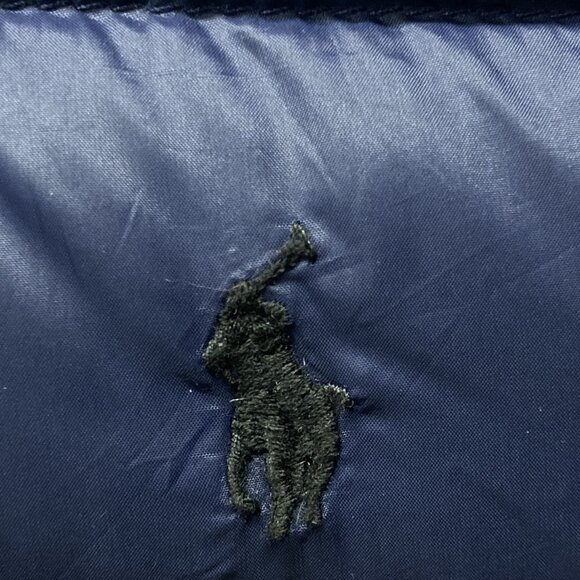 Polo Ralph Lauren Boy's Size 7 Blue Down Parka Puffer Hooded Pockets Zipper - Picture 4 of 9